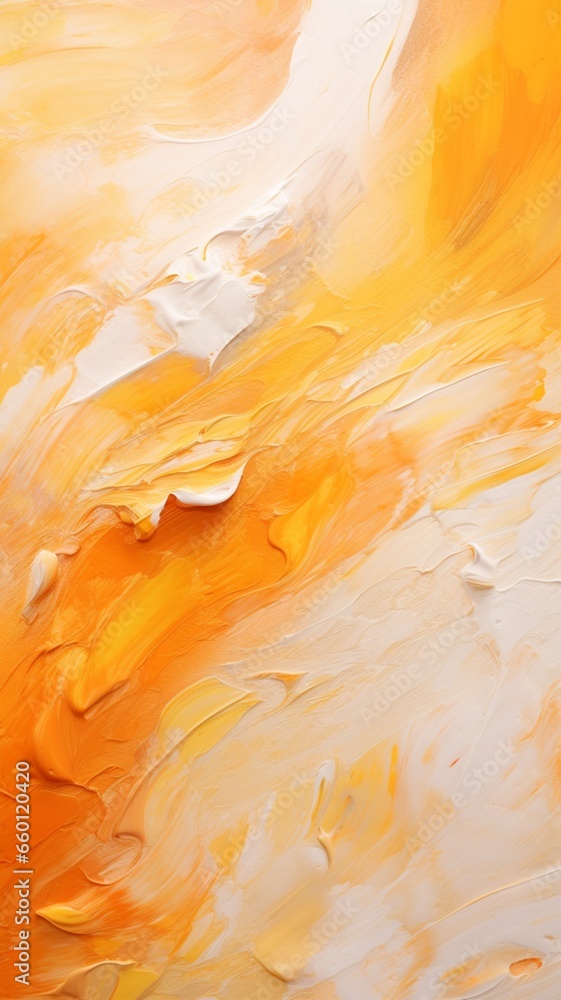 Multi color oil painting orange ocher and white Ai generated art