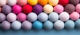Creative and colorful background with cotton light balls in light grey