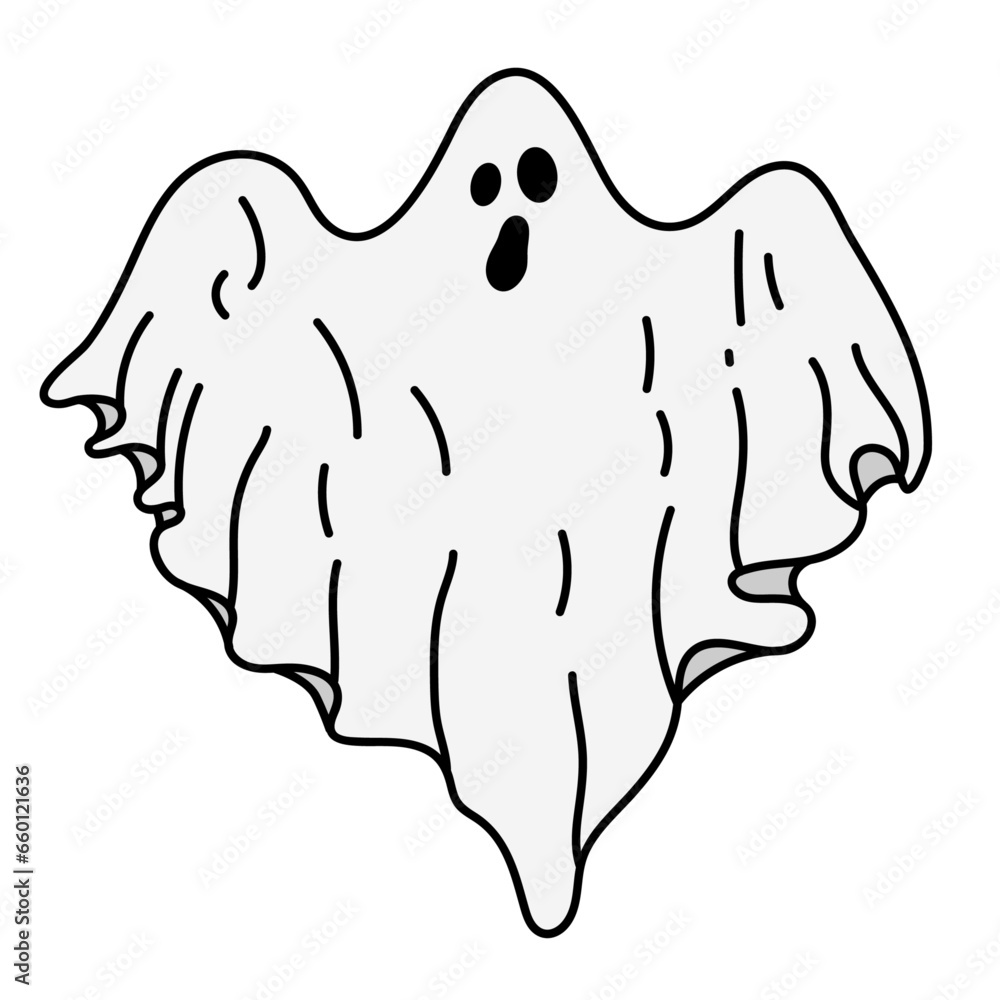 Ghost vector illustration sticker Ghost vector illustration sticker