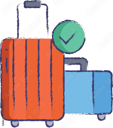 Baggage reclaim hand drawn vector illustration