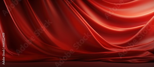 Elegant backdrop with artistic red drapery