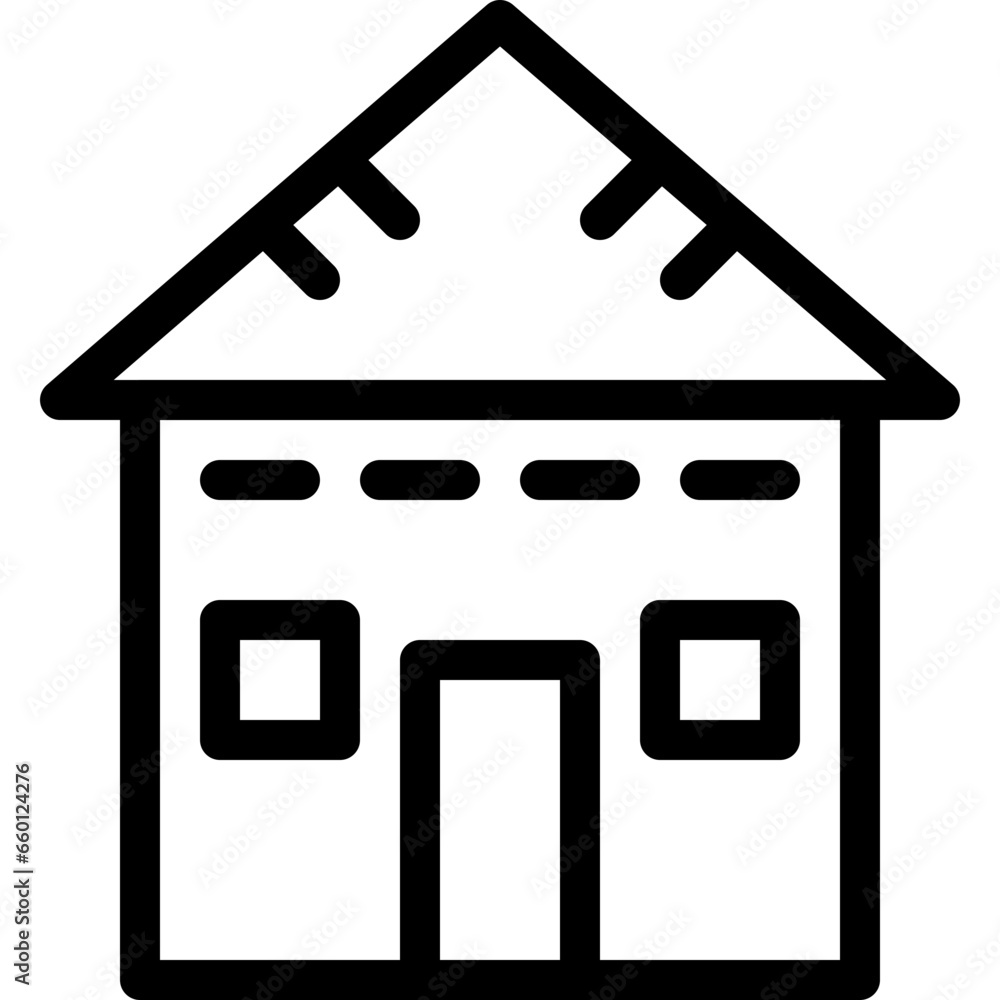 Hut icon flat vector illustration Hut icon flat vector illustration