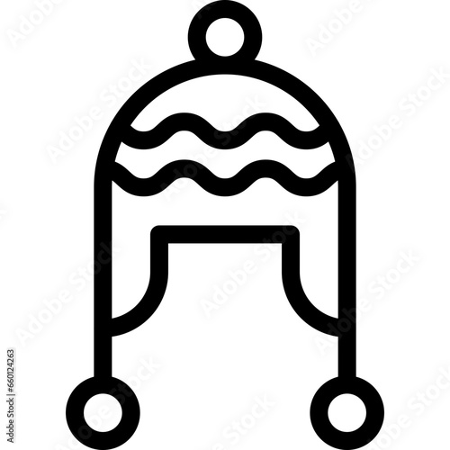Earflaps icon flat vector illustration