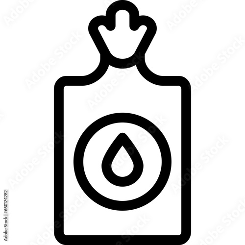 Hot water bottle icon flat vector illustration
