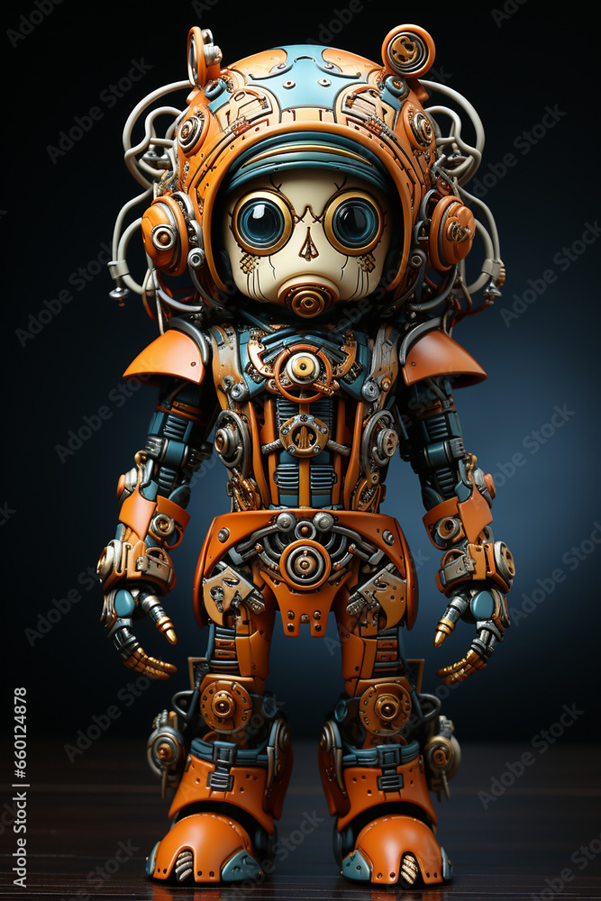Fototapeta premium Charachter unique and distinctive design, toy style, suurealism created with Generative Ai