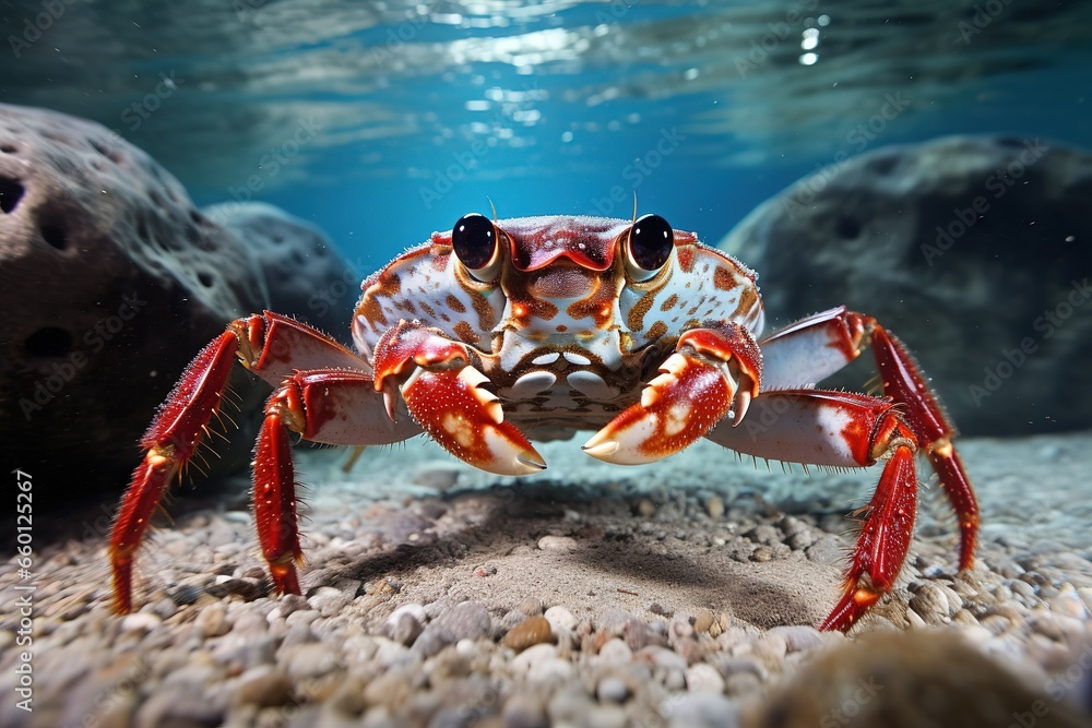 red crab on the beach