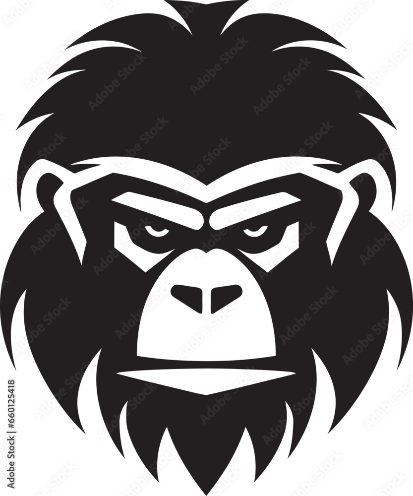 Fototapeta premium African Baboon Logo Baboon Face Heraldry
