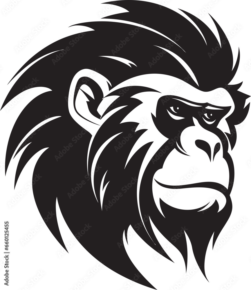 Obraz premium Primate Majesty Crest Baboon Tribal Mark