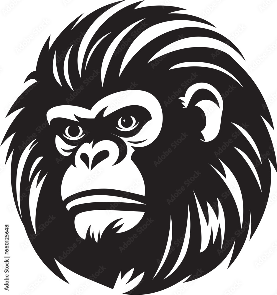 Baboon Silhouette Icon Minimalist Monkey Logo Baboon Silhouette Icon Minimalist Monkey Logo
