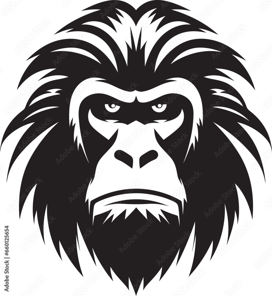 Abstract Ape Logo Baboon King Logo