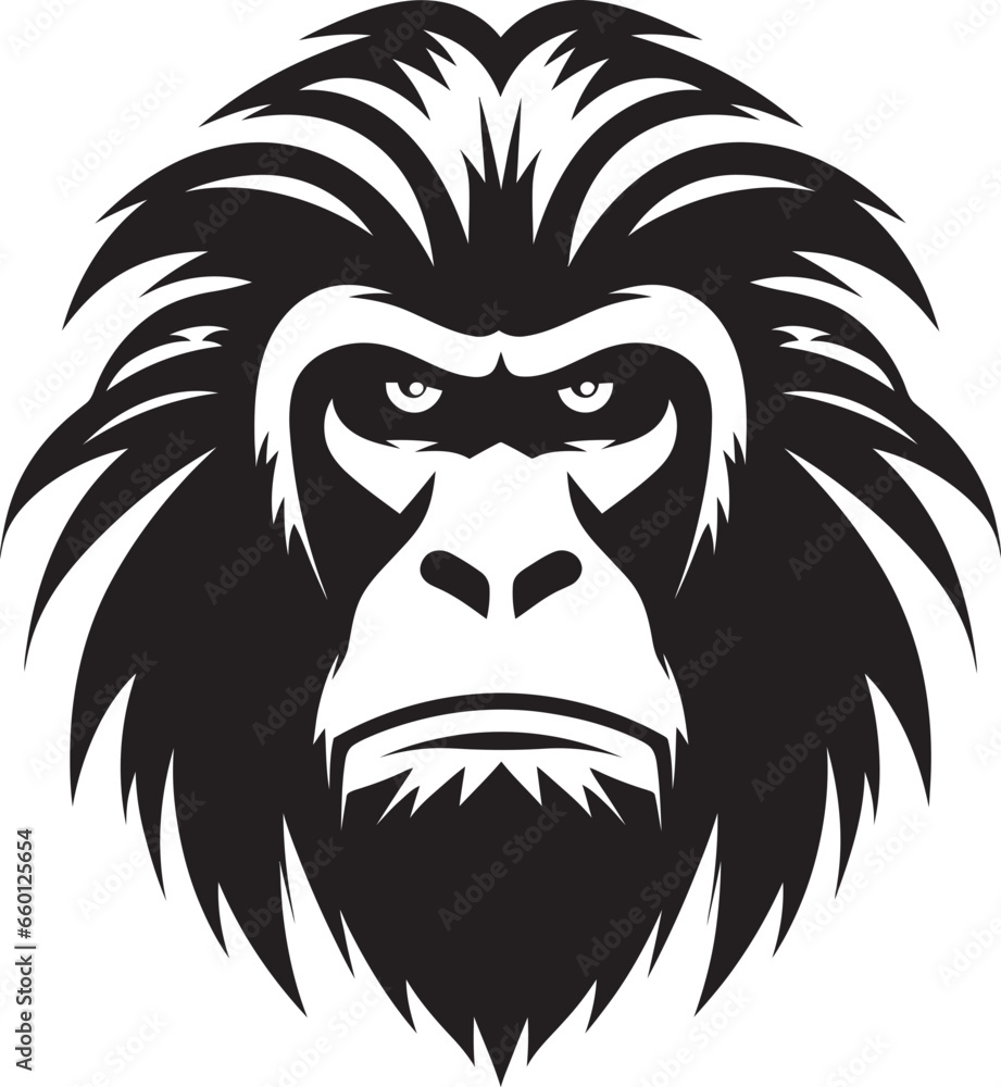 Fototapeta premium Abstract Ape Logo Baboon King Logo