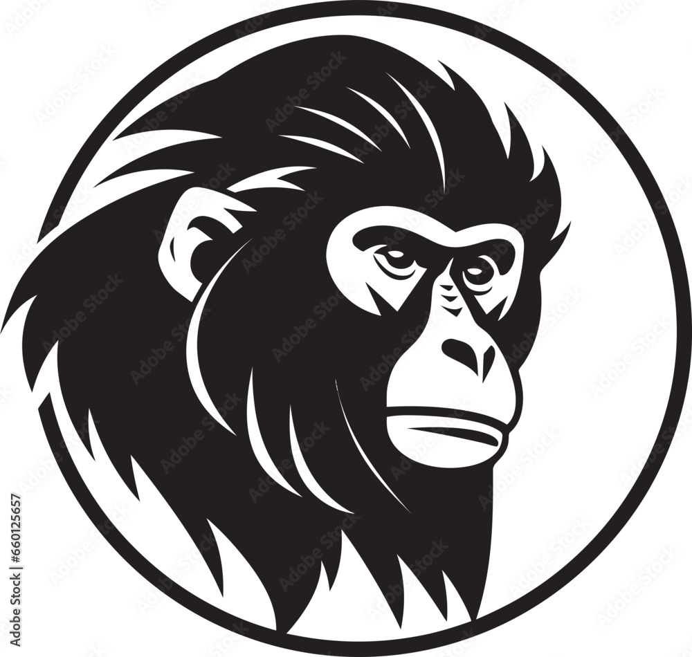Obraz premium Baboon Dynasty Heraldic Mark Baboon Monarch Symbol