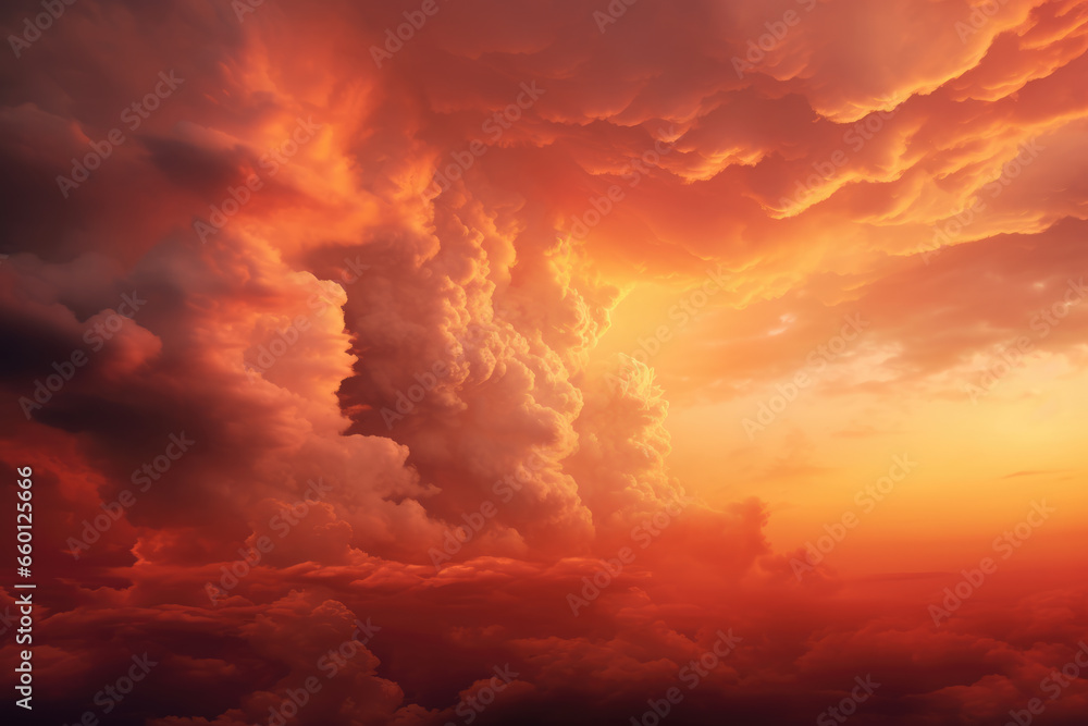 Fototapeta premium Sunset Sunrise Sky with Colorful Clouds Graphic Resource, Generative AI