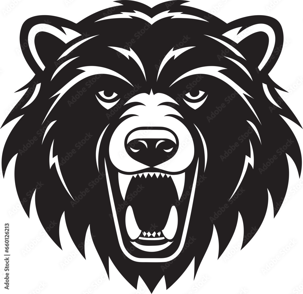 Bear Face Royalty Tribal Bear Design Bear Face Royalty Tribal Bear Design