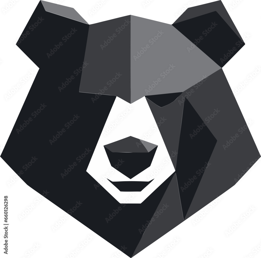 Fototapeta premium Bear Crowned Emblem Bear Sovereign Seal