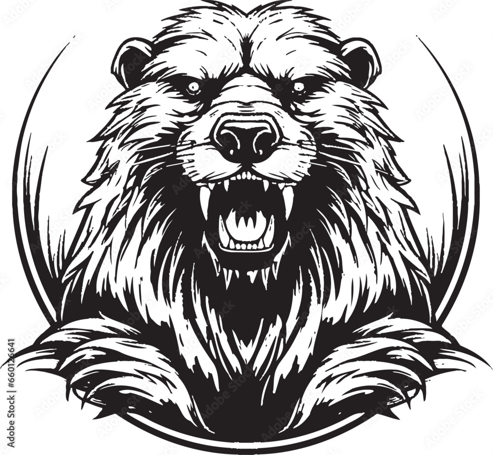 Beaver Monarch Symbol Beaver Crowned Badge
