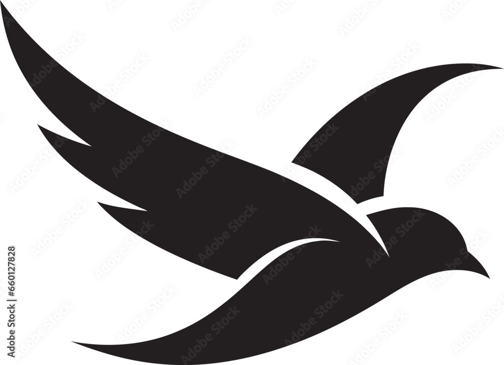 Naklejka premium Graceful Hummingbird Emblem Geometric Toucan Symbol