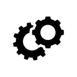  Settings gears (cogs) flat icon for apps and websites