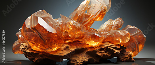 Aragonite calcite water crystal created with Generative Ai