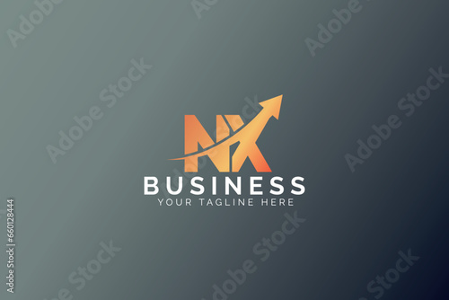 Minimal Trendy Letter N X And Arrow Guardian Logo Template