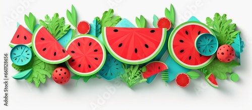 watermelon and other kinds of refreshing summer fruit © akhmad