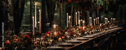 Wedding dinner table reception photo