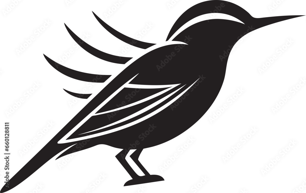 Naklejka premium Falcon in Flight Badge Kingfisher Monogram