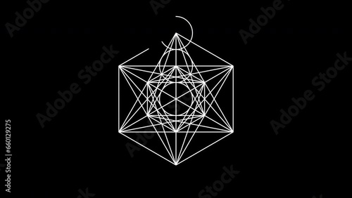 Metatron Slow Lines Loopable Animation
