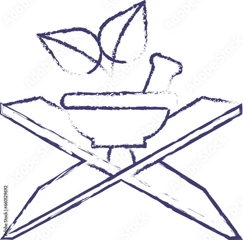 Ayurveda book hand drawn vector illustration