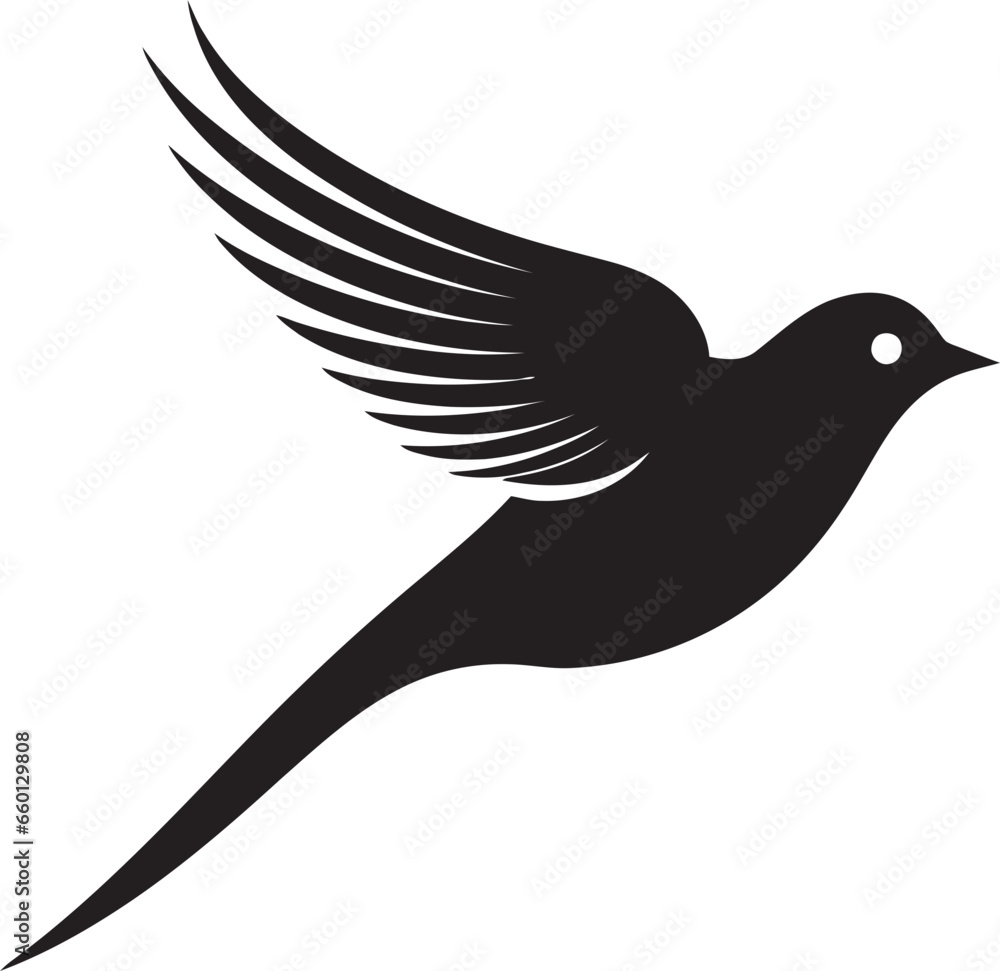 Obraz premium Hawk's Majesty Badge Pigeon in Silhouette