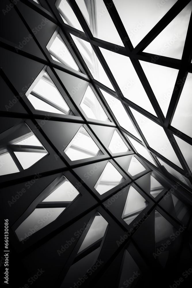 Architecture of geometry at glass window Architecture of geometry at glass window