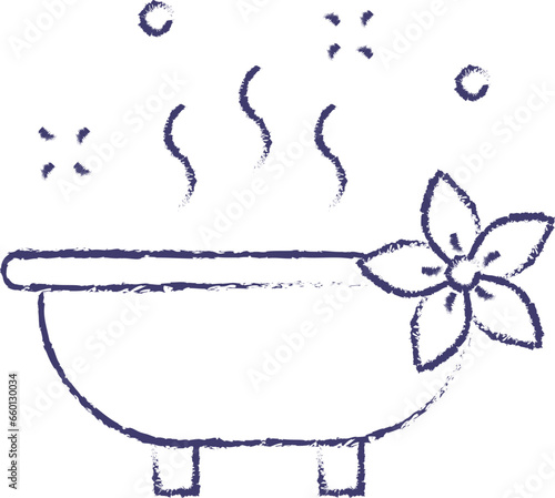 Bath hand drawn vector illustration