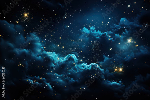 A star-studded night sky, awe-inspiring in its vastness and mystery. Concept of celestial beauty. Generative Ai. © Sebastian