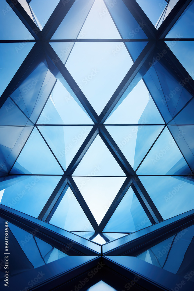 Architecture of geometry at glass window Architecture of geometry at glass window