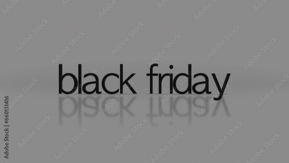Rolling Black Friday text on fresh grey gradient. Perfect for modern business campaigns and seasonal promotions, motion abstract background combines dynamic movement with contemporary style Rolling Black Friday text on fresh grey gradient. Perfect for modern business campaigns and seasonal promotions, motion abstract background combines dynamic movement with contemporary style