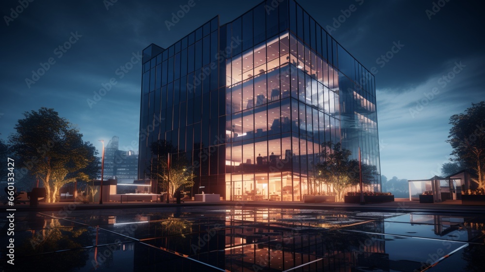Fototapeta premium Office building gaming high resolution beautiful image Ai generated art