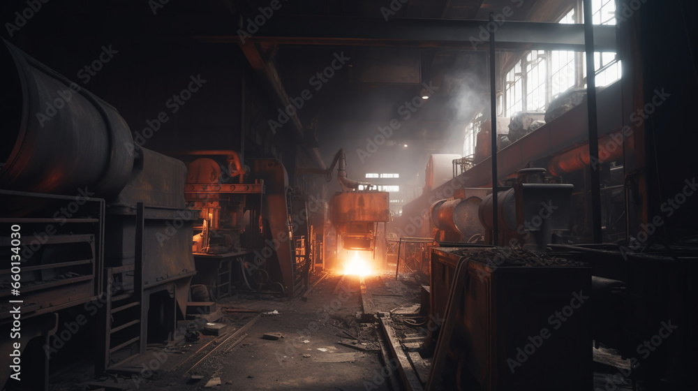 Metal pipes. Steel industry background.