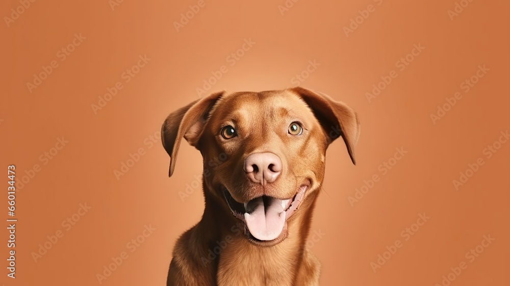 Cute brown dog that smiles Isolated background Clo Cute brown dog that smiles Isolated background Clo