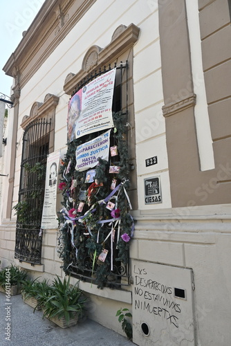 protest altar against the government of the state of Nuevo Leon for missing women photo