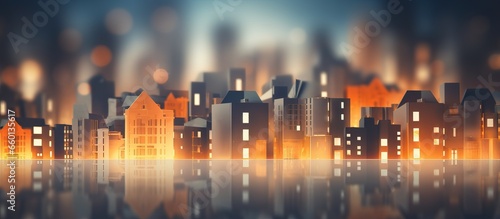 Blurred picture of architecture and bokeh for wallpaper and design