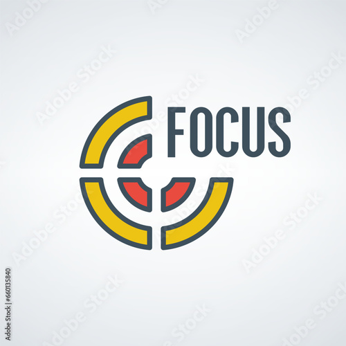 Focus Aim icon in flat desi...