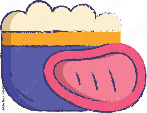 baby beef puree hand drawn vector illustration