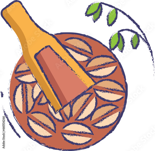 oatmeal hand drawn vector illustration
