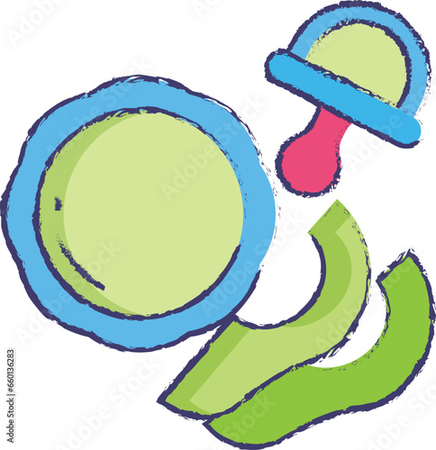 pear baby puree hand drawn vector illustration