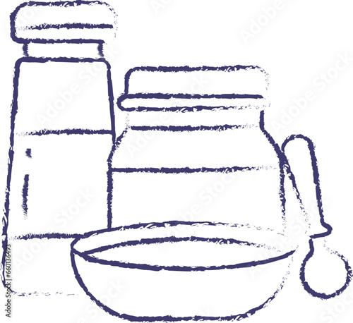sippy cup hand drawn vector illustration