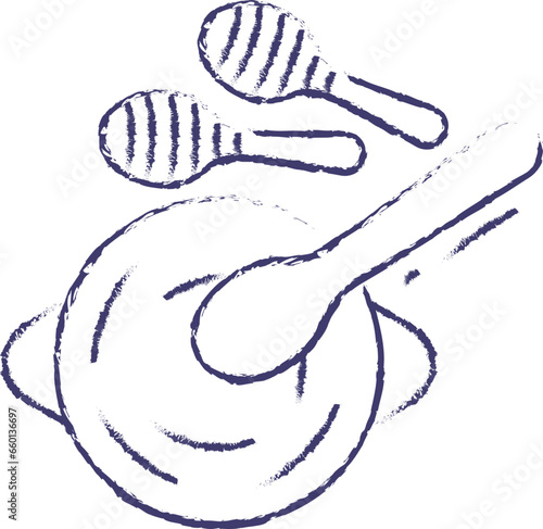 baby puree plate hand drawn vector illustration
