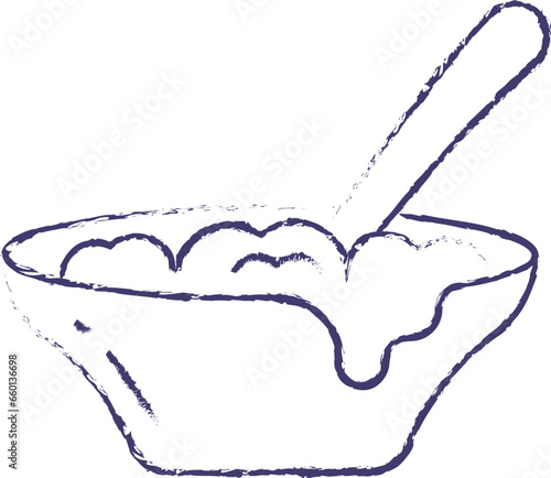 millet poddridge hand drawn vector illustration