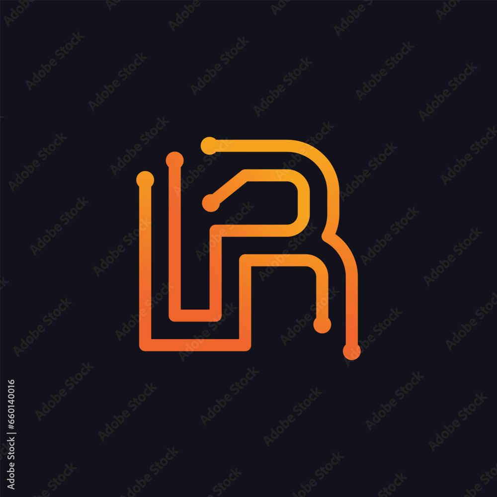 Letter R design element icon vector with creative concept Letter R design element icon vector with creative concept