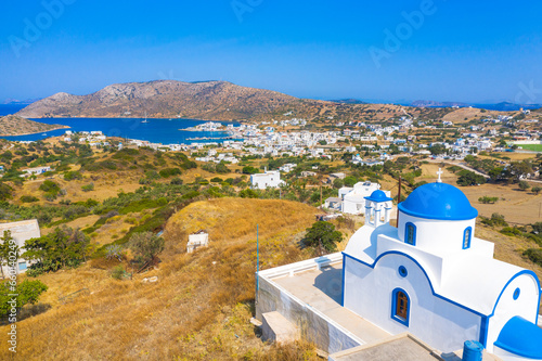 Fototapeta Naklejka Na Ścianę i Meble -  The picturesque harbor of Lipsi island, Dodecanese, Greece