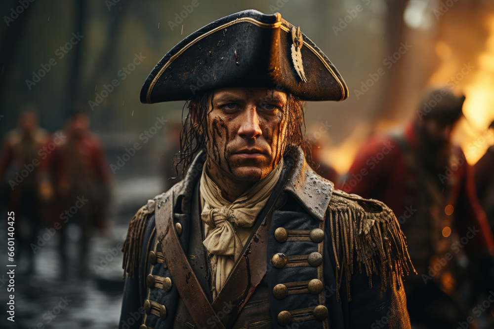 A simulated historical reenactment, blurring the line between past and present. Generative Ai. A simulated historical reenactment, blurring the line between past and present. Generative Ai.